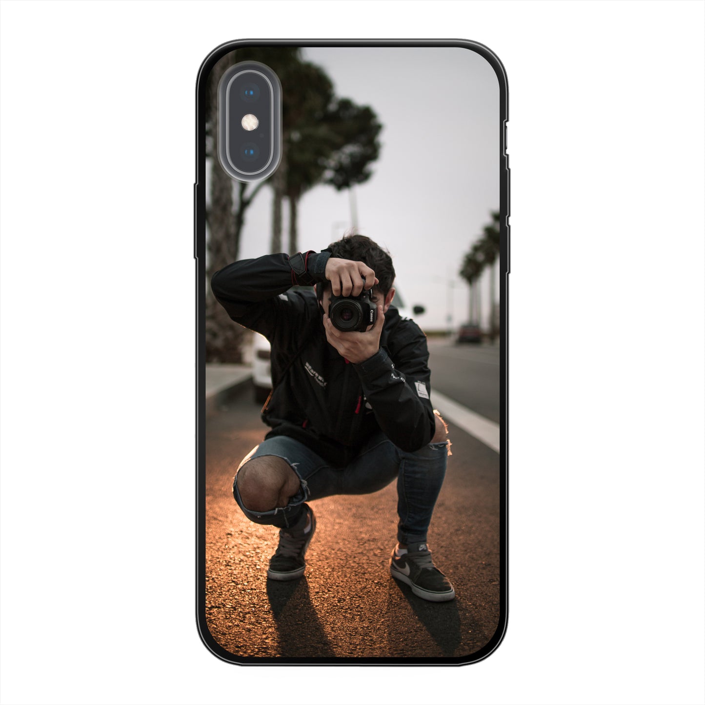 TEST Apple iPhone X/Xs Soft case (back printed, black)